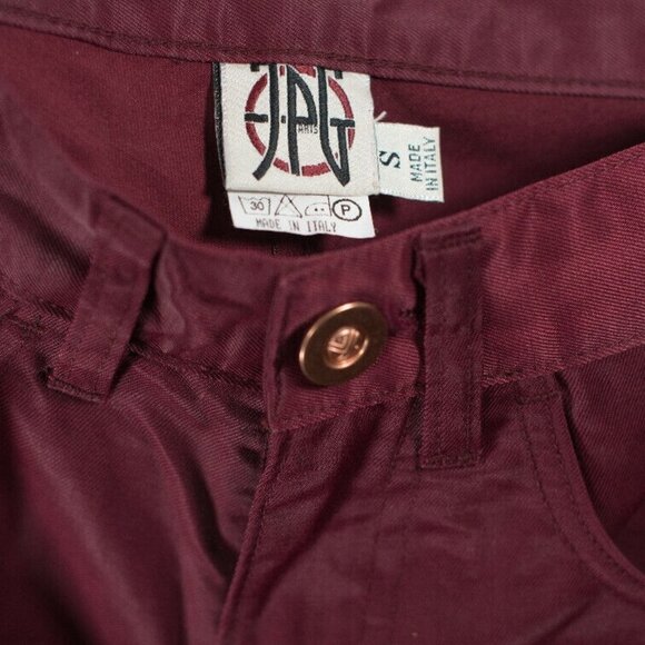 Jean Paul Gaultier JPG Womens Small Burgundy Red Jeans Skinny Leg Vintage Pants - Picture 2 of 6